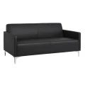 ΚΑΝΑΠΕΣ 3ΘΕΣΙΟΣ NELLIE HM3159.31 ΜΕ ΜΑΥΡΟ PU 163x71x71Υ εκ.