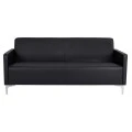 ΚΑΝΑΠΕΣ 3ΘΕΣΙΟΣ NELLIE HM3159.31 ΜΕ ΜΑΥΡΟ PU 163x71x71Υ εκ.