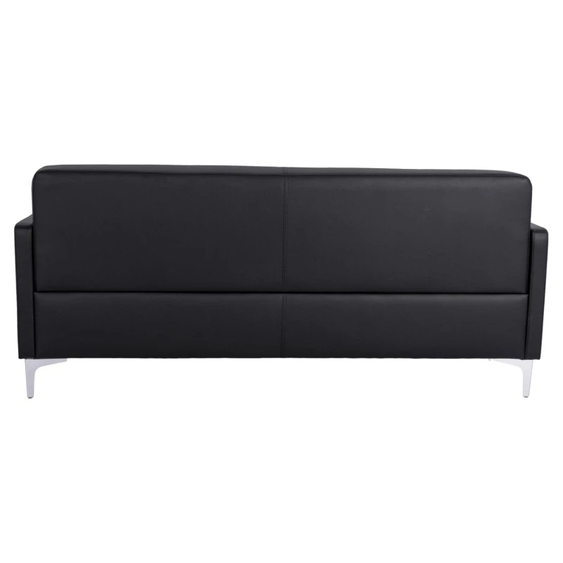 ΚΑΝΑΠΕΣ 3ΘΕΣΙΟΣ NELLIE HM3159.31 ΜΕ ΜΑΥΡΟ PU 163x71x71Υ εκ.