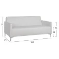 ΚΑΝΑΠΕΣ 3ΘΕΣΙΟΣ NELLIE HM3159.32 ΜΕ ΛΕΥΚΟ PU 163x71x71Υ εκ.