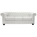 ΚΑΝΑΠΕΣ 3ΘΕΣΙΟΣ T.CHESTERFIELD HM3009.02 ΤΕΧΝΟΔΕΡΜΑ ΛΕΥΚΟ ΜΑΤ 208x90x73 εκ.