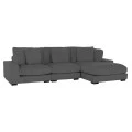 ΚΑΝΑΠΕΣ ΔΕΞΙΑ ΓΩΝΙΑ CRANFIELD HM3287.01R ΓΚΡΙ ΡΙΓΕ ΥΦΑΣΜΑ 315x167(γωνία)x67Υεκ.