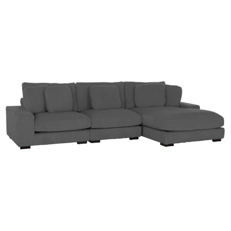 ΚΑΝΑΠΕΣ ΔΕΞΙΑ ΓΩΝΙΑ CRANFIELD HM3287.01R ΓΚΡΙ ΡΙΓΕ ΥΦΑΣΜΑ 315x167(γωνία)x67Υεκ.
