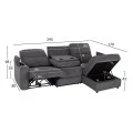 ΚΑΝΑΠΕΣ ΔΕΞΙΑ ΓΩΝΙΑ SYNTHIA HM3308.03R ΑΝΑΚΛΙΣΗ & ΑΠΟΘ.ΧΩΡΟΣ--ΓΚΡΙ 245x170x98Υεκ