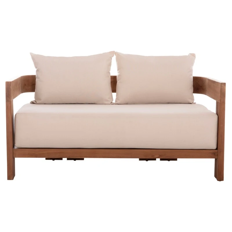 ΚΑΝΑΠΕΣ ΔΙΘΕΣΙΟΣ ΣΕΙΡΑ KIOTO HM6381 ΞΥΛΟ TEAK ΦΥΣΙΚΟ-ΜΠΕΖ ΜΑΞΙΛΑΡΙΑ 140x77x72Υεκ.