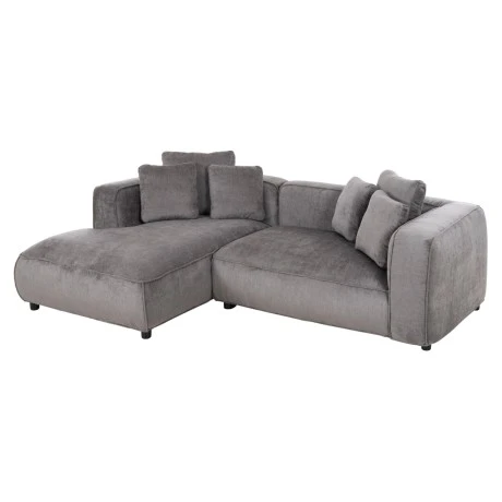 ΚΑΝΑΠΕΣ ΓΩΝΙΑ (ΑΡΙΣΤΕΡΗ) 3-ΘΕΣΙΟΣ GRACE HM3280.03L ΓΚΡΙ ΥΦΑΣΜΑ 252x160x70-90Υεκ