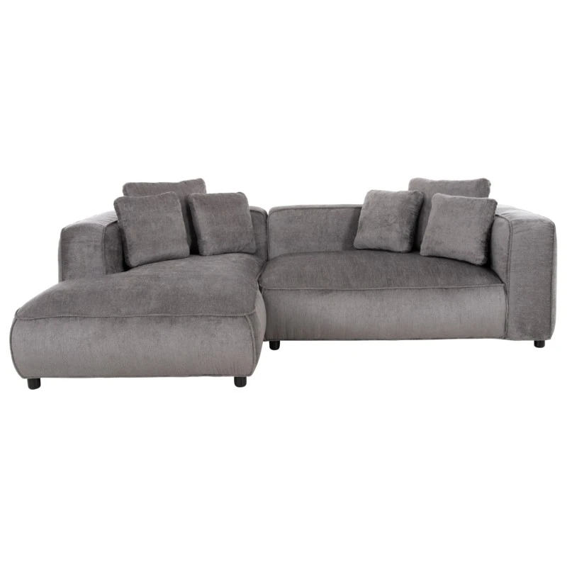 ΚΑΝΑΠΕΣ ΓΩΝΙΑ (ΑΡΙΣΤΕΡΗ) 3-ΘΕΣΙΟΣ GRACE HM3280.03L ΓΚΡΙ ΥΦΑΣΜΑ 252x160x70-90Υεκ