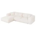 ΚΑΝΑΠΕΣ ΓΩΝΙΑ (ΑΡΙΣΤΕΡΗ) BRICKEN HM3275.02L ΛΕΥΚΟ ΥΦΑΣΜΑ 110-282x98-160x72Υεκ.
