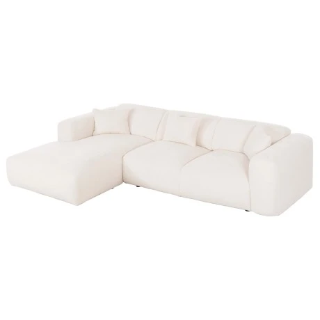 ΚΑΝΑΠΕΣ ΓΩΝΙΑ (ΑΡΙΣΤΕΡΗ) BRICKEN HM3275.02L ΛΕΥΚΟ ΥΦΑΣΜΑ 110-282x98-160x72Υεκ.