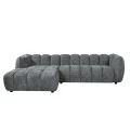 ΚΑΝΑΠΕΣ ΓΩΝΙΑ (ΑΡΙΣΤΕΡΗ) LYKKE HM3326.01L ΓΚΡΙ ΥΦΑΣΜΑ 280x89-165(η γωνία)x70Υ εκ.