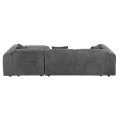 ΚΑΝΑΠΕΣ ΓΩΝΙΑ BRICKEN HM3275.04R ΑΝΘΡΑΚΙ ΥΦΑΣΜΑ 110-282x98-160x72Υεκ.