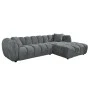 ΚΑΝΑΠΕΣ ΓΩΝΙΑ (ΔΕΞΙΑ) LYKKE HM3326.01R ΓΚΡΙ ΥΦΑΣΜΑ 280x89-165(η γωνία)x70Υεκ