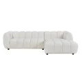 ΚΑΝΑΠΕΣ ΓΩΝΙΑ (ΔΕΞΙΑ) LYKKE HM3326.02R ΕΚΡΟΥ ΥΦΑΣΜΑ 280x89-165(η γωνία)x70Υεκ