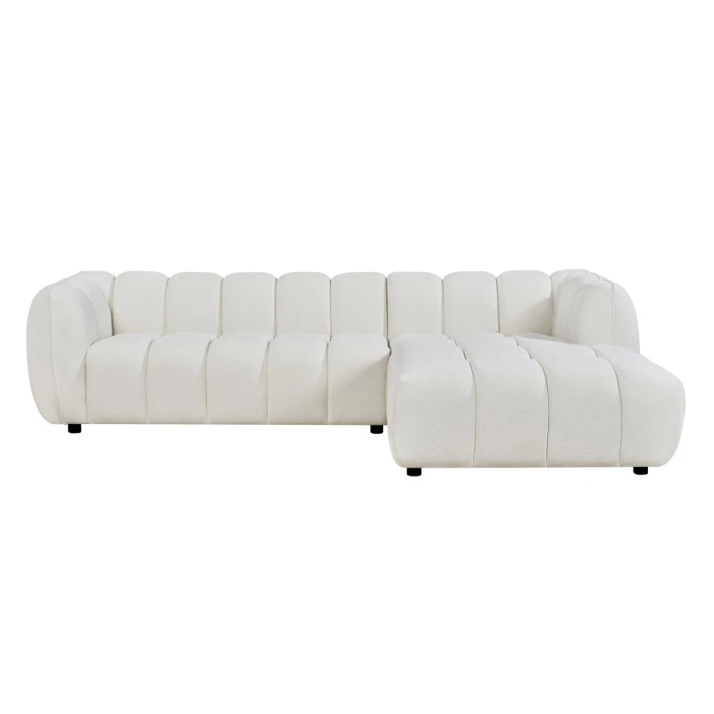 ΚΑΝΑΠΕΣ ΓΩΝΙΑ (ΔΕΞΙΑ) LYKKE HM3326.02R ΕΚΡΟΥ ΥΦΑΣΜΑ 280x89-165(η γωνία)x70Υεκ