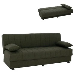 ΚΑΝΑΠΕΣ ΚΡΕΒΑΤΙ ANDRI ΤΡΙΘΕΣΙΟΣ DARK OLIVE HM3239.05 180x72x77 εκ.