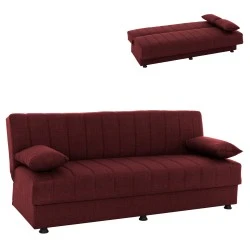 ΚΑΝΑΠΕΣ ΚΡΕΒΑΤΙ ANDRI ΤΡΙΘΕΣΙΟΣ ΚΟΚΚΙΝΟ HM3239.06 180x72x77 εκ.