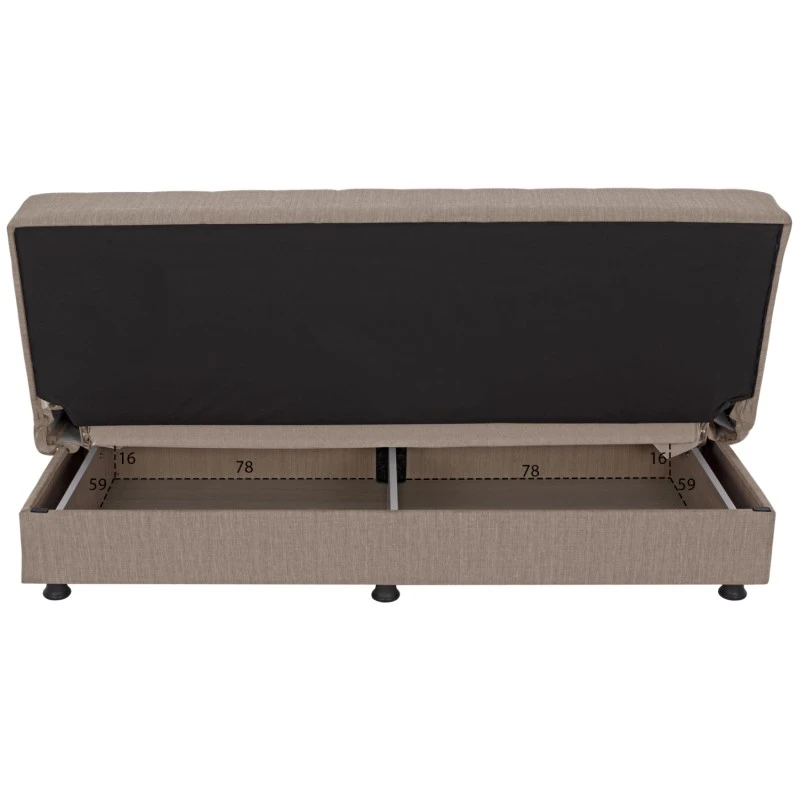 ΚΑΝΑΠΕΣ ΚΡΕΒΑΤΙ ANDRI ΤΡΙΘΕΣΙΟΣ ΜΠΕΖ HM3239.04 180x72x77 εκ.