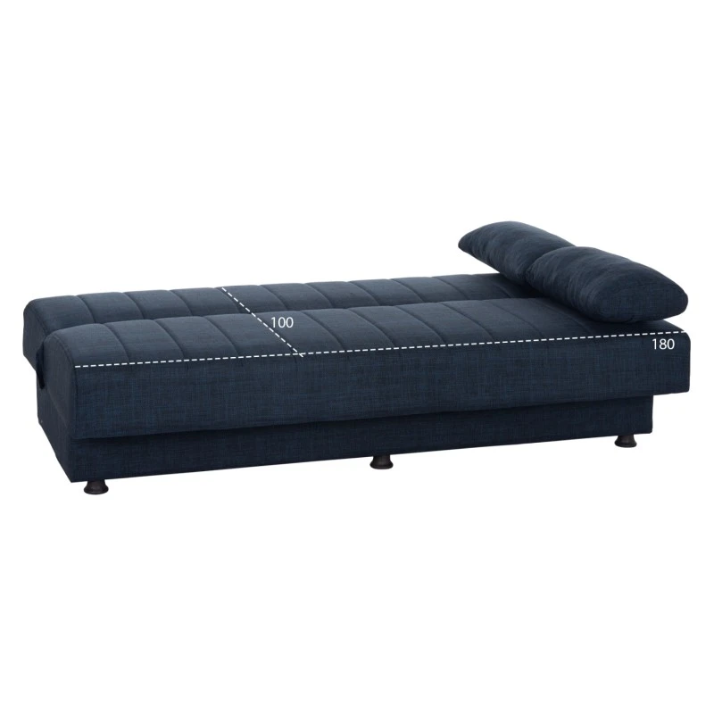 ΚΑΝΑΠΕΣ ΚΡΕΒΑΤΙ ANDRI ΤΡΙΘΕΣΙΟΣ ΜΠΛΕ HM3239.07 180x83x74Y εκ.