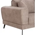 ΚΑΝΑΠΕΣ ΚΡΕΒΑΤΙ ΔΕΞΙΑ ΓΩΝΙΑ ZENORA HM3337.03R ΜΠΕΖ ΥΦΑΣΜΑ 303x214x80Υεκ