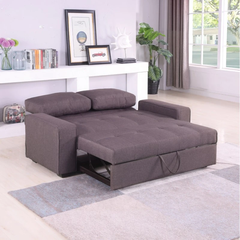 ΚΑΝΑΠΕΣ ΚΡΕΒΑΤΙ KANNA 2ΘΕΣΙΟΣ 176x102x91 εκ.HM3082.01 ΜΕ ΚΑΦΕ ΥΦΑΣΜΑ 176x102x91 εκ.
