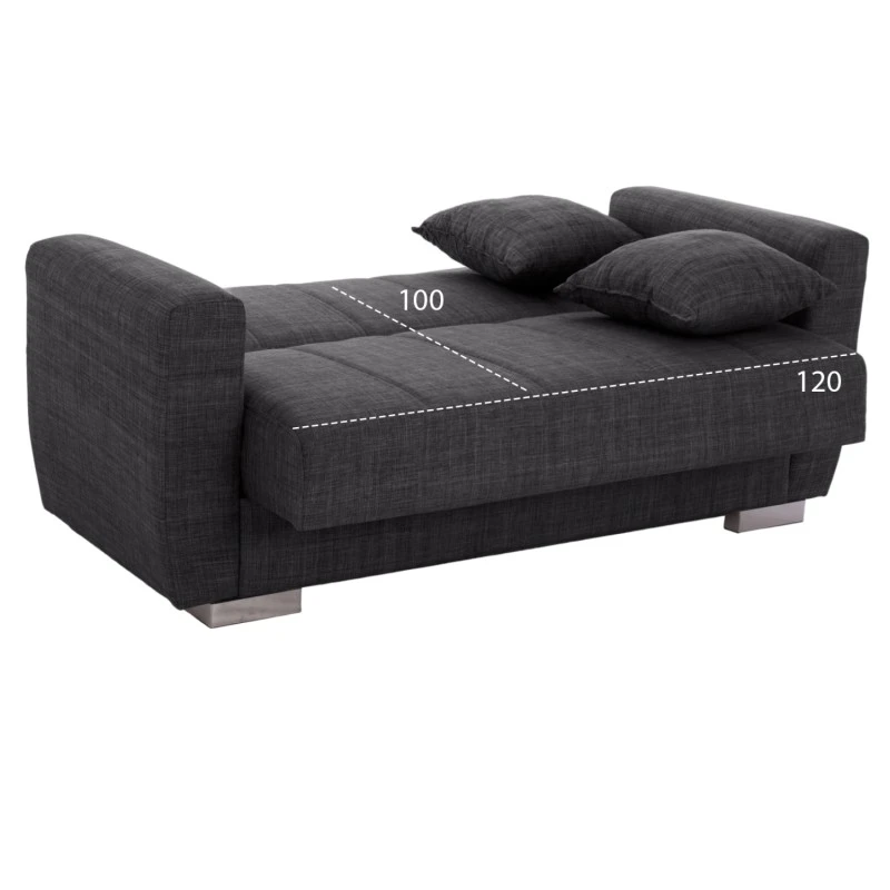 ΚΑΝΑΠΕΣ ΚΡΕΒΑΤΙ POLYA ΔΙΘΕΣΙΟΣ ΓΚΡΙ HM3241.03 153x87x77Υεκ.