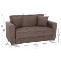 ΚΑΝΑΠΕΣ ΚΡΕΒΑΤΙ POLYA ΔΙΘΕΣΙΟΣ ΚΑΦΕ HM3241.02 150x84x88 εκ.