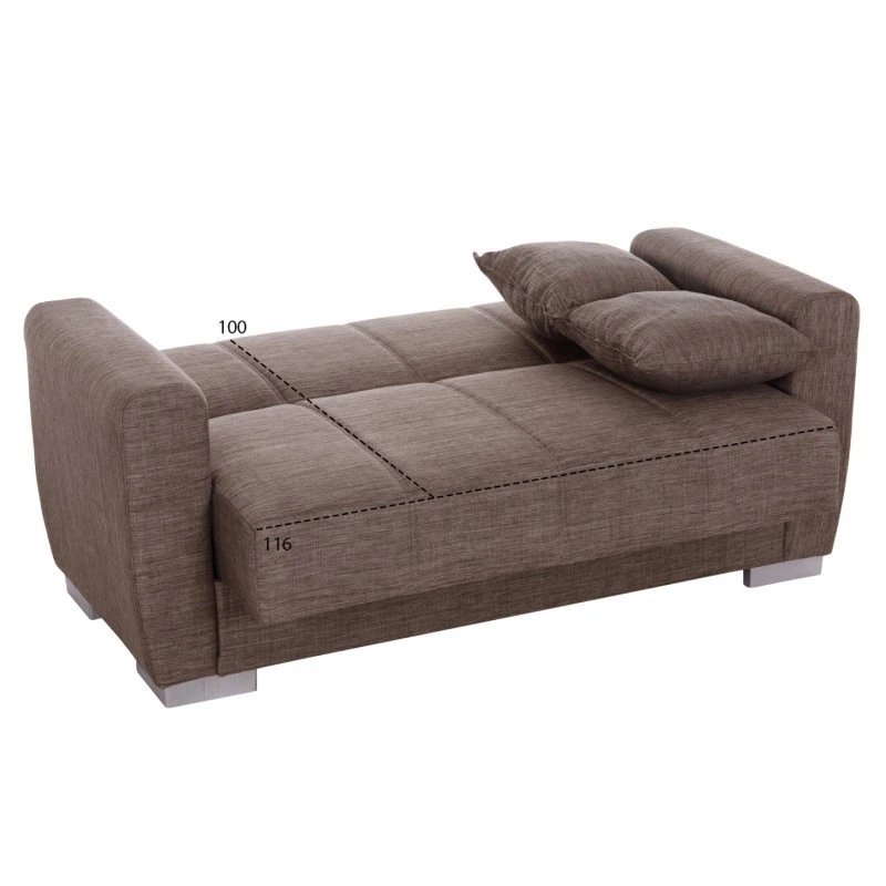 ΚΑΝΑΠΕΣ ΚΡΕΒΑΤΙ POLYA ΔΙΘΕΣΙΟΣ ΚΑΦΕ HM3241.02 150x84x88 εκ.