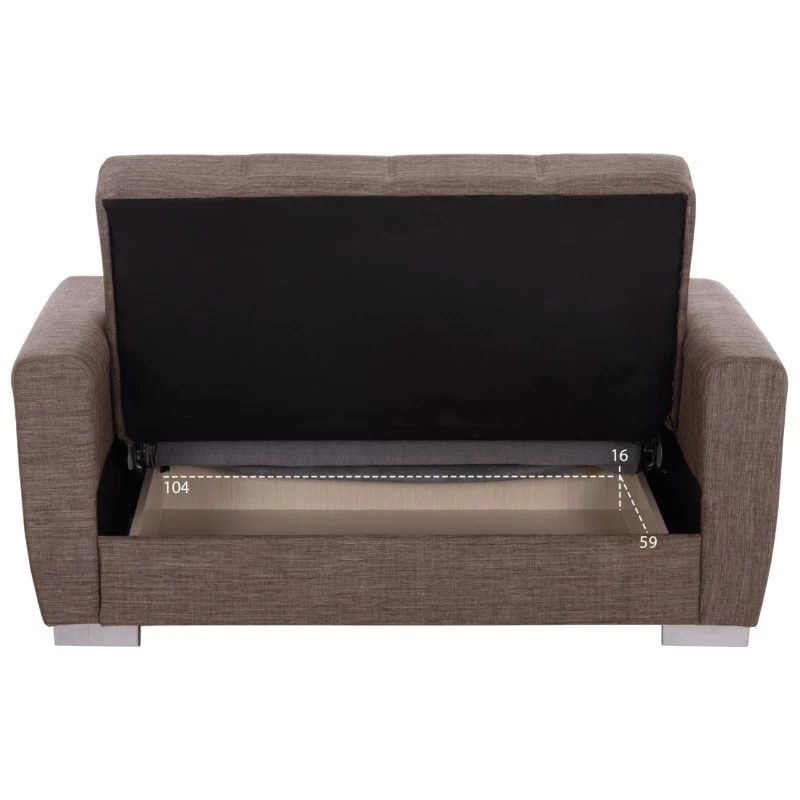 ΚΑΝΑΠΕΣ ΚΡΕΒΑΤΙ POLYA ΔΙΘΕΣΙΟΣ ΚΑΦΕ HM3241.02 150x84x88 εκ.