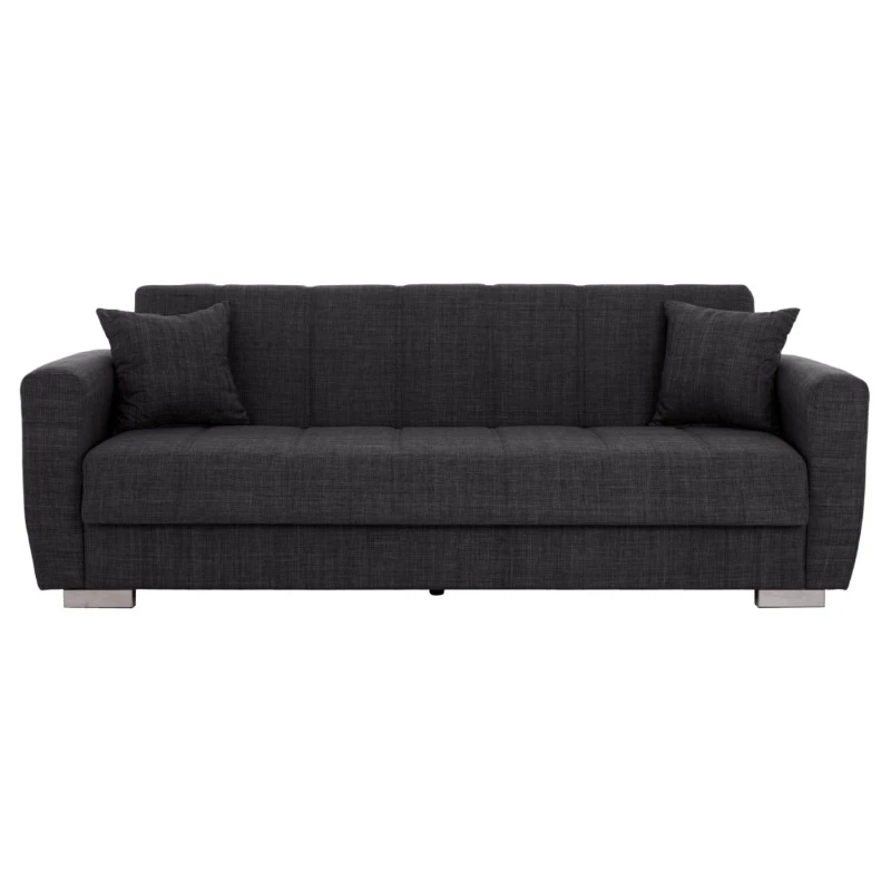 ΚΑΝΑΠΕΣ ΚΡΕΒΑΤΙ POLYA ΤΡΙΘΕΣΙΟΣ HM3240.03 ΓΚΡΙ 215x85x76Υ εκ.