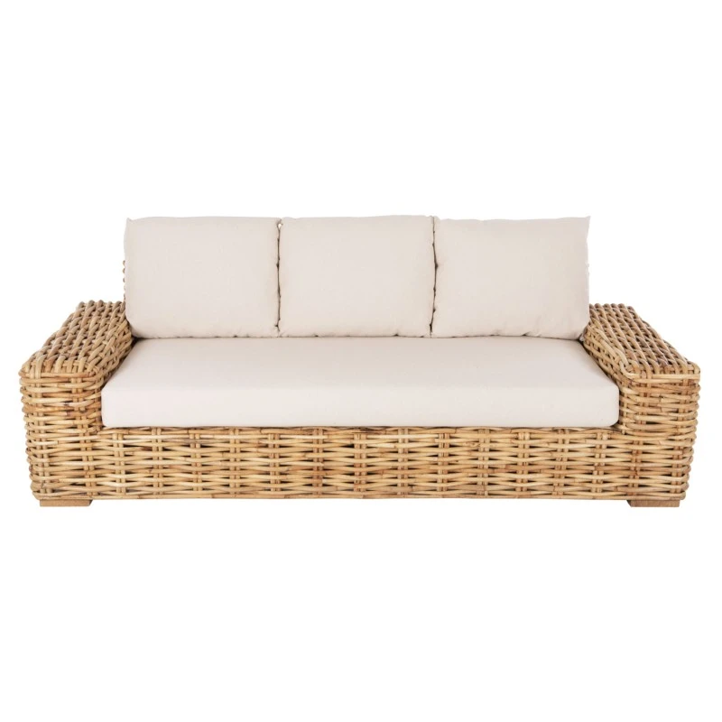 ΚΑΝΑΠΕΣ ΤΡΙΘΕΣΙΟΣ ΕΞ.ΧΩΡΟΥ TROPEL HM9808 ΞΥΛΟ MANGO-RATTAN ΦΥΣΙΚΟ-ΛΕΥΚΑ ΜΑΞΙΛΑΡΙΑ 216x88x85Υεκ
