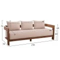 ΚΑΝΑΠΕΣ ΤΡΙΘΕΣΙΟΣ ΣΕΙΡΑ KIOTO HM6382 ΞΥΛΟ TEAK ΦΥΣΙΚΟ-ΜΠΕΖ ΜΑΞΙΛΑΡΙΑ 210x74x72Υεκ.
