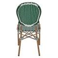 ΚΑΡΕΚΛΑ ΑΛΟΥΜΙΝΙΟΥ BAMBOO LOOK ΜΕ WICKER ΠΡΑΣΙΝΟ ΛΕΥΚΟ HM5792.01 47x55x98 εκ.