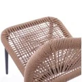 ΚΑΡΕΚΛΑ ΑΛΟΥΜΙΝΙΟΥ ΓΚΡΙ ΜΕ P.E.TWIST RATTAN ΜΠΕΖ HM5770.02 45x63x82Υ εκ.