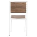 ΚΑΡΕΚΛΑ ΑΛΟΥΜΙΝΙΟΥ SAGA HM6063.01 ΛΕΥΚΗ ΜΕ POLYWOOD 46x52x86Υεκ.