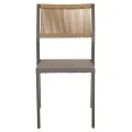 ΚΑΡΕΚΛΑ ΑΛΟΥΜΙΝΙΟΥ ΣΑΜΠΑΝΙ ΜΕ RATTAN & TEXTLINE HM5921.03 46x55,5x83 εκ.