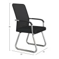 ΚΑΡΕΚΛΑ ΕΠΙΣΚΕΠΤΗ STED HM1232.01 ΜΑΥΡO MESH--ΠΟΔΙΑ/ΜΠΡΑΤΣΑ ΧΡΩΜΙΟΥ 55x59x89Υεκ