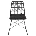 ΚΑΡΕΚΛΑ ΕΞ.ΧΩΡΟΥ ALLEGRA HM5453.12 ΜΕΤΑΛΛΟ-ΜΑΞΙΛΑΡΙ-WICKER ΜΑΥΡΟ 52x52x83,5Yεκ.