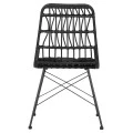 ΚΑΡΕΚΛΑ ΕΞ.ΧΩΡΟΥ ALLEGRA HM5453.12 ΜΕΤΑΛΛΟ-ΜΑΞΙΛΑΡΙ-WICKER ΜΑΥΡΟ 52x52x83,5Yεκ.