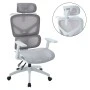 ΚΑΡΕΚΛΑ ΓΡΑΦΕΙΟΥ APEX HM1227.02 ΛΕΥΚΟ PP--ΑΝΟΙΧΤΟ ΓΚΡΙ MESH 70x66x113-130Υεκ