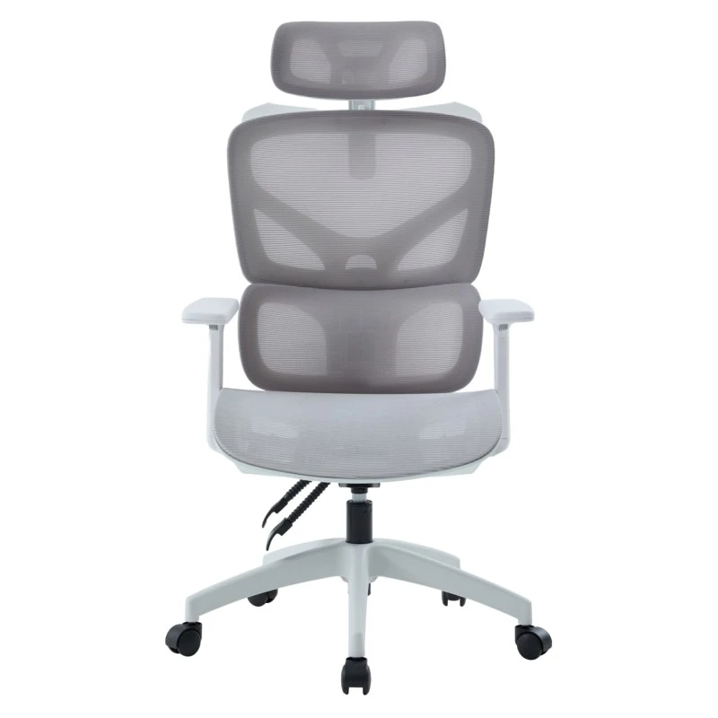 ΚΑΡΕΚΛΑ ΓΡΑΦΕΙΟΥ APEX HM1227.02 ΛΕΥΚΟ PP--ΑΝΟΙΧΤΟ ΓΚΡΙ MESH 70x66x113-130Υεκ