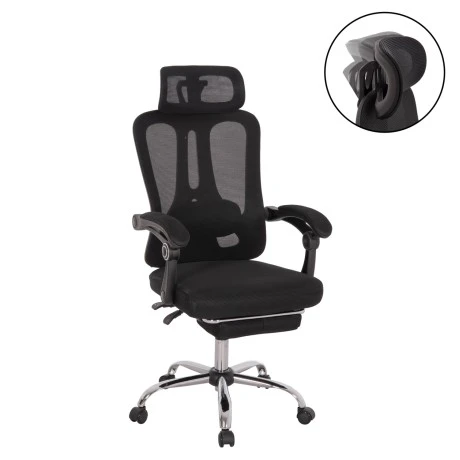 ΚΑΡΕΚΛΑ ΓΡΑΦΕΙΟΥ BARNET HM18258.01 ΜΑΥΡΟ MESH-ΜΑΥΡΟΣ ΣΚΕΛΕΤΟΣ NYLON 61x62x123Υ
