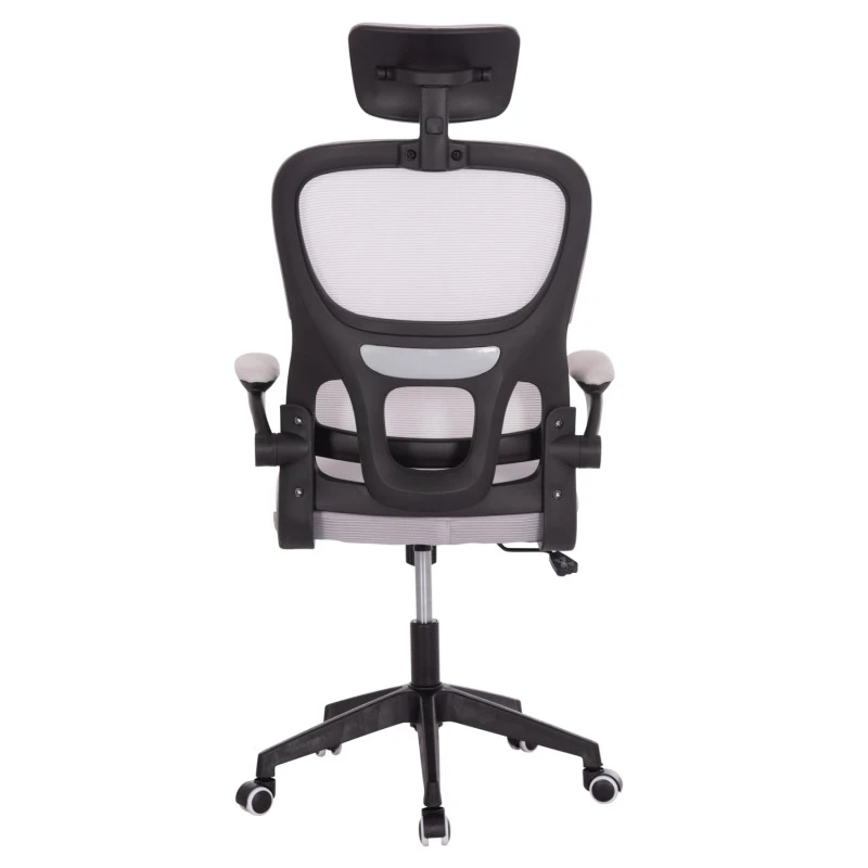 ΚΑΡΕΚΛΑ ΓΡΑΦΕΙΟΥ BASTON HM18236.02 ΓΚΡΙ MESH & ΜΑΥΡΟ PP ΣΚΕΛΕΤΟΣ 64x60x127Υεκ.