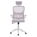 ΚΑΡΕΚΛΑ ΓΡΑΦΕΙΟΥ BASTON HM18236.03 ΓΚΡΙ MESH & ΛΕΥΚΟΣ PP ΣΚΕΛΕΤΟΣ 64x60x127Υεκ.