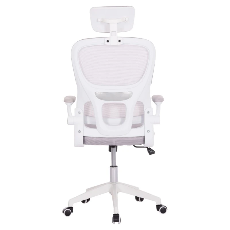 ΚΑΡΕΚΛΑ ΓΡΑΦΕΙΟΥ BASTON HM18236.03 ΓΚΡΙ MESH & ΛΕΥΚΟΣ PP ΣΚΕΛΕΤΟΣ 64x60x127Υεκ.