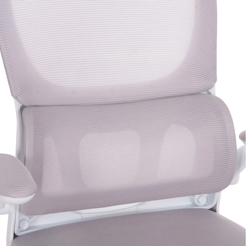 ΚΑΡΕΚΛΑ ΓΡΑΦΕΙΟΥ BASTON HM18236.03 ΓΚΡΙ MESH & ΛΕΥΚΟΣ PP ΣΚΕΛΕΤΟΣ 64x60x127Υεκ.