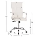 ΚΑΡΕΚΛΑ ΓΡΑΦΕΙΟΥ BOSS ΔΙΕΥΘΥΝΤΟΥ HM1059.32 ΛΕΥΚΟ PU ΠΟΔΙ ΧΡΩΜΙΟΥ 54x57x110Υεκ.