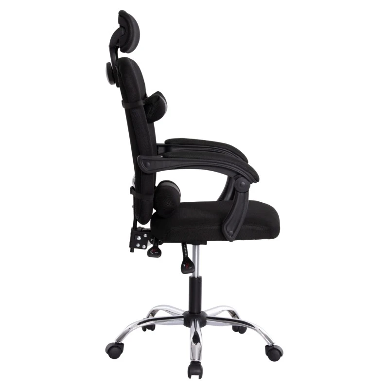 ΚΑΡΕΚΛΑ ΓΡΑΦΕΙΟΥ CRONER HM1196.01 ΜΑΥΡΟ MESH-ΜΕΤΑΛ.ΒΑΣΗ-NYLON ΣΚΕΛΕΤΟΣ 58x99x120Υεκ.