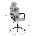 ΚΑΡΕΚΛΑ ΓΡΑΦΕΙΟΥ CRONER HM1196.02 ΓΚΡΙ MESH-ΜΕΤΑΛ.ΒΑΣΗ-NYLON ΣΚΕΛΕΤΟΣ 58x67x124Υεκ.