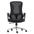 ΚΑΡΕΚΛΑ ΓΡΑΦΕΙΟΥ DECIFER HM1212.01 ΜΑΥΡO MESH-ΒΑΣΗ ΧΡΩΜΙΟΥ 61x60x110Υεκ.