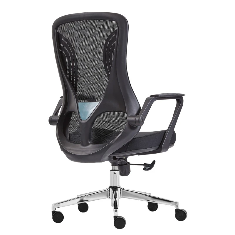 ΚΑΡΕΚΛΑ ΓΡΑΦΕΙΟΥ DECIFER HM1212.01 ΜΑΥΡO MESH-ΒΑΣΗ ΧΡΩΜΙΟΥ 61x60x110Υεκ.